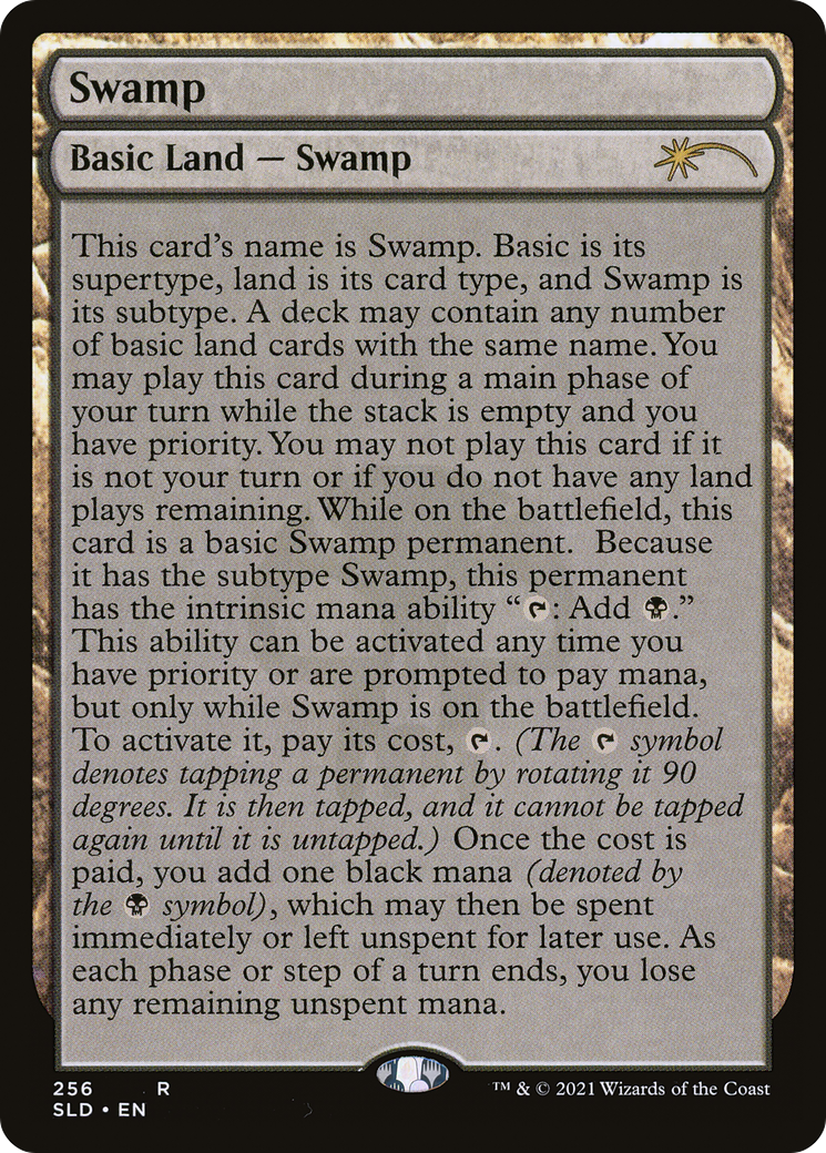 Swamp (256) (Full-Text Lands) (SLD-256)  Foil - Secret Lair Drop
