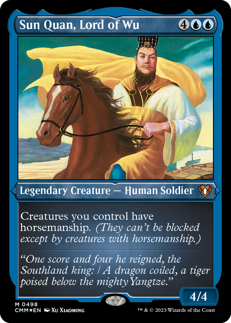 Sun Quan, Lord of Wu (CMM-498)  Etched Foil - Commander Masters