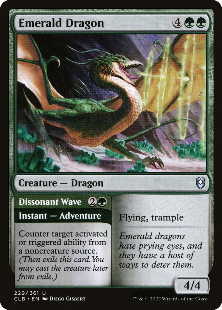 Emerald Dragon (CLB-229) - Commander Legends: Battle for Baldur's Gate
