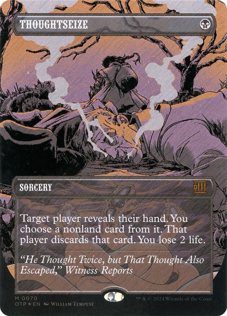 Thoughtseize (Textured Foil) (OTP-070)  Foil - Breaking News (Borderless)
