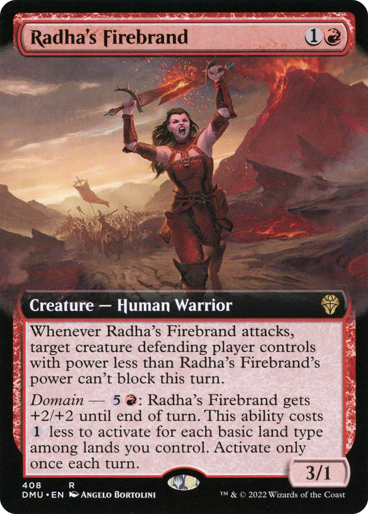 Radha's Firebrand (Extended Art) (DMU-408)  Foil - Dominaria United: (Extended Art)