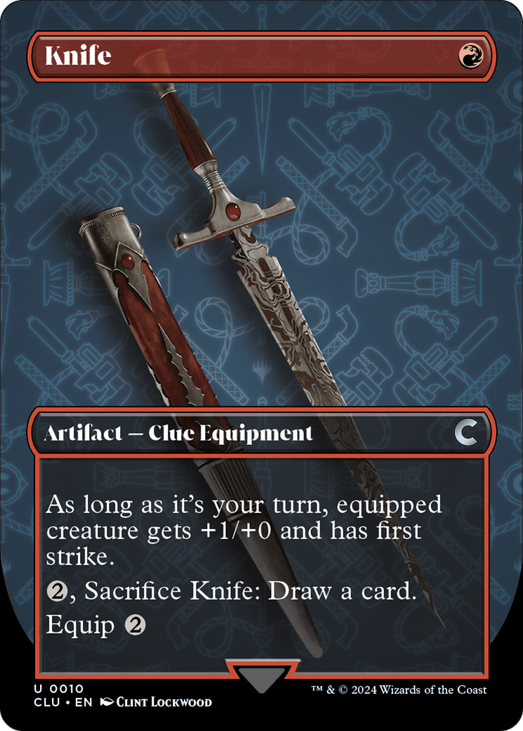 Knife (Borderless) (CLU-010)  - Ravnica: Clue Edition