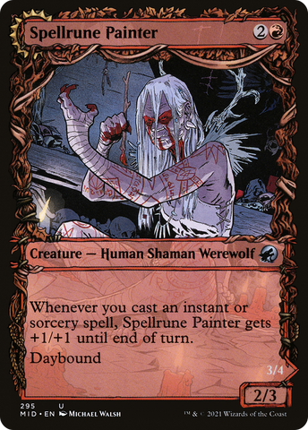 Spellrune Painter (Showcase) (MID-295)  Foil - Innistrad: Midnight Hunt: (Showcase, Double Faced Transform)