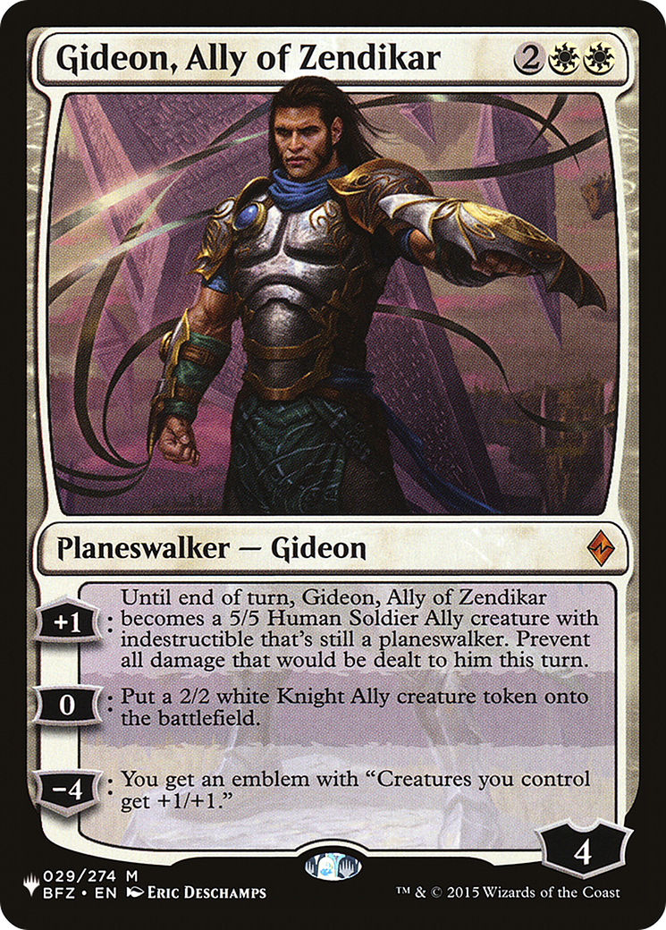 Gideon, Ally of Zendikar (LIST-029/274)  - The List