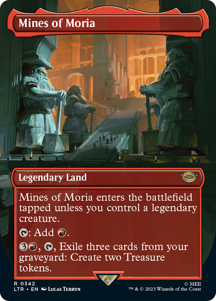 Mines of Moria (Borderless) (LTR-342)  Foil - The Lord of the Rings: Tales of Middle-earth