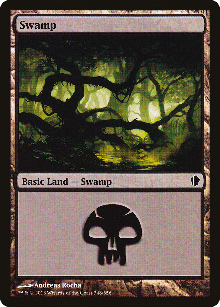 Swamp (348) (C13-348)  - Commander 2013