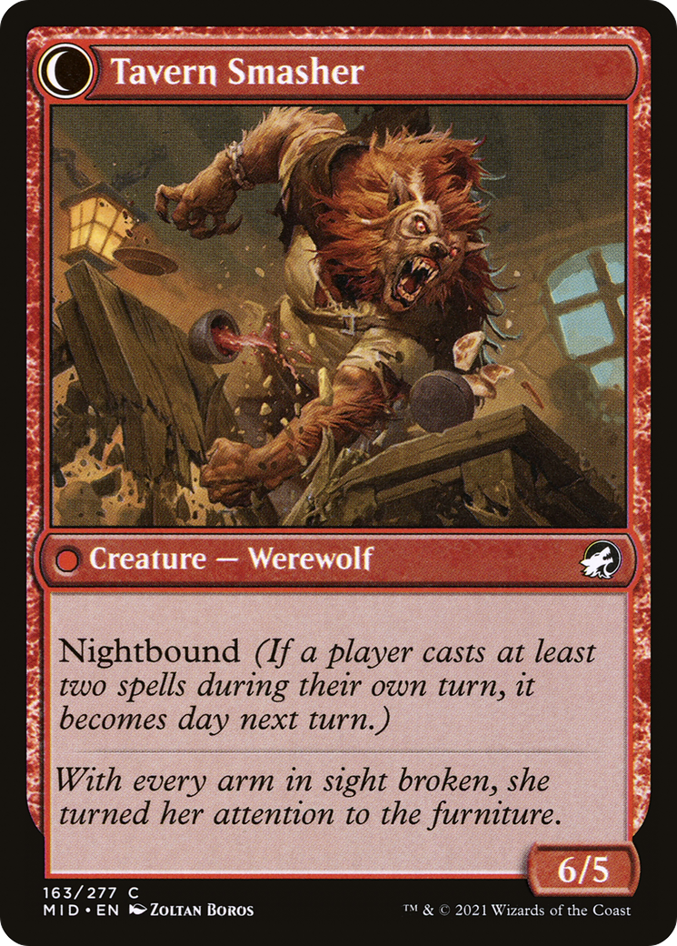 Tavern Ruffian (MID-163) - Innistrad: Midnight Hunt: (Double Faced Transform)