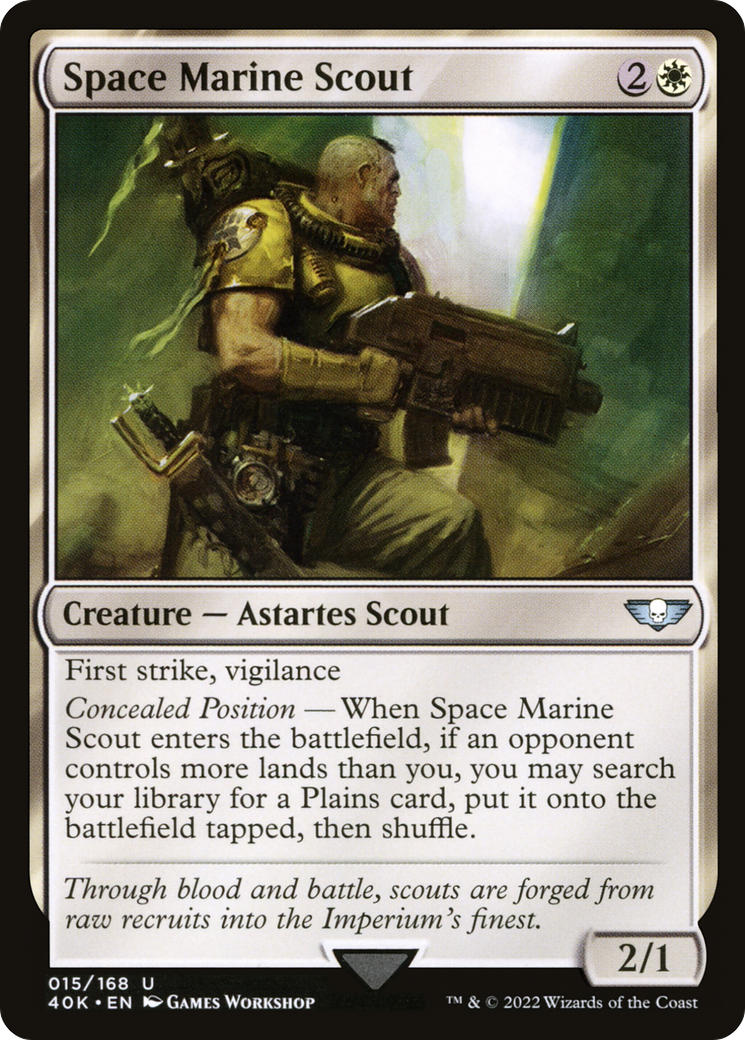 Space Marine Scout (40K-015)  - Warhammer 40,000 Commander