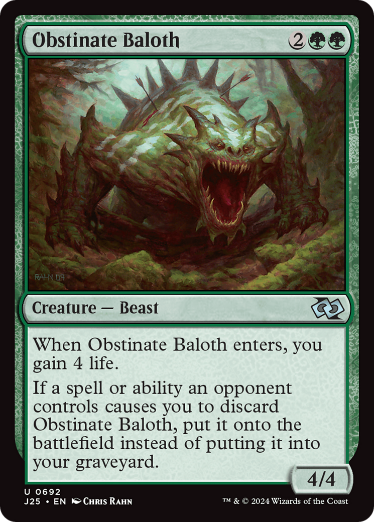 Obstinate Baloth (J25-692)  - Foundations Jumpstart
