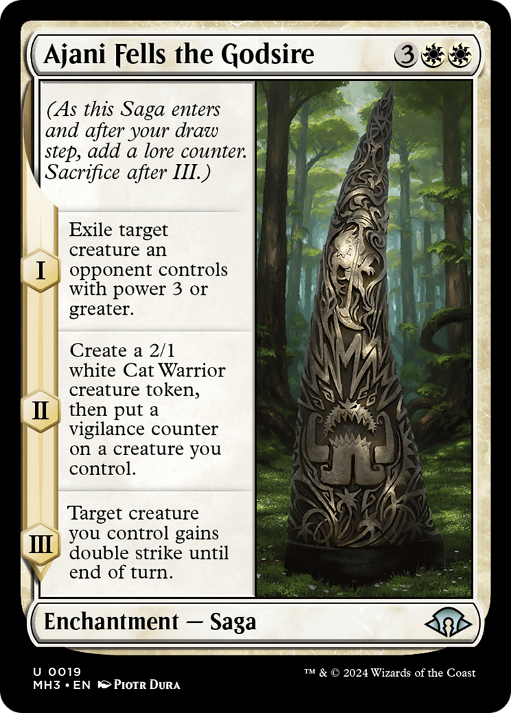 Ajani Fells the Godsire (MH3-019)  Foil - Modern Horizons 3