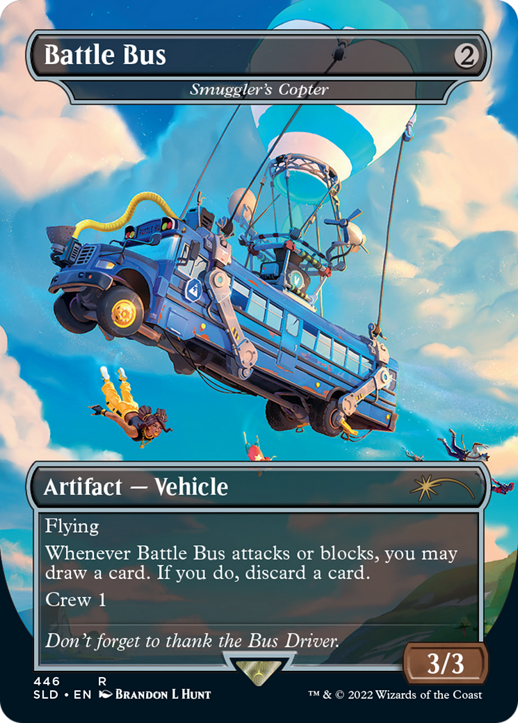 Battle Bus - Smuggler's Copter (SLD-446)  Foil - Secret Lair Drop / Battle Bus (Borderless)