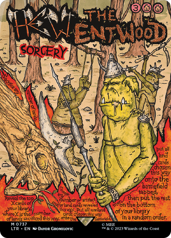 Hew the Entwood (Borderless Poster) (LTR-737)  Foil - The Lord of the Rings: Tales of Middle-earth