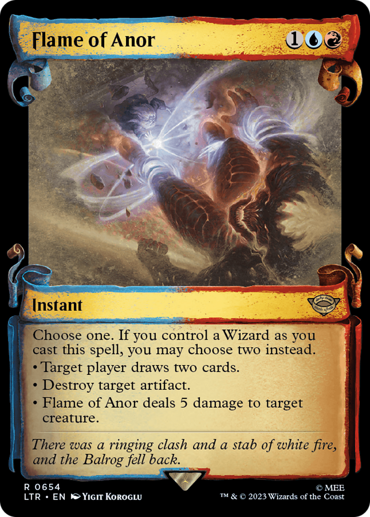 Flame of Anor (Showcase Scrolls) (LTR-654)  Foil - The Lord of the Rings: Tales of Middle-earth: (Showcase)