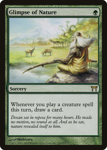 Glimpse of Nature (CHK-210)  Foil - Champions of Kamigawa