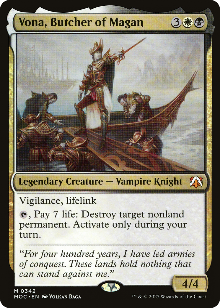 Vona, Butcher of Magan (MOC-342)  - March of the Machine Commander
