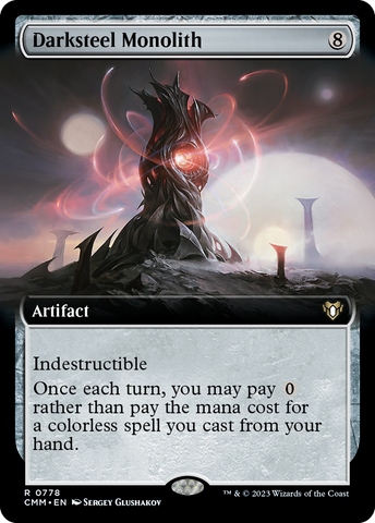 Darksteel Monolith (Extended Art) (CMM-778)  - Commander Masters: (Extended Art)