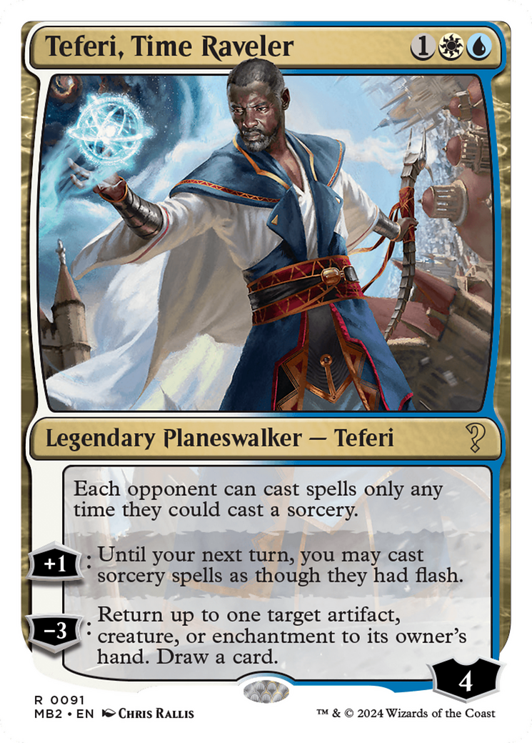 Teferi, Time Raveler (White Border) (MB2-091)  - Mystery Booster 2