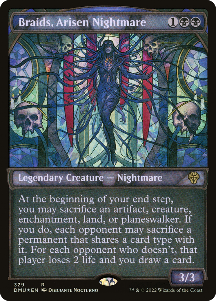 Braids, Arisen Nightmare (Textured Foil) (DMU-329)  Foil - Dominaria United: (Showcase)