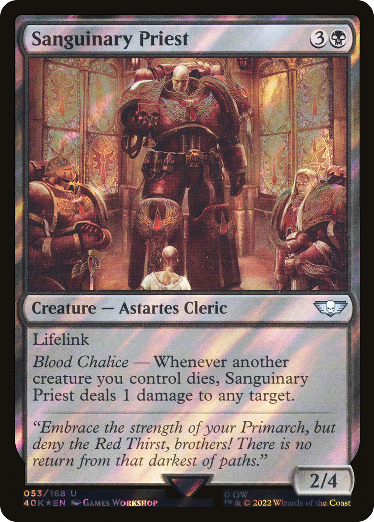 Sanguinary Priest (Surge Foil) (40K-053)  Foil - Warhammer 40,000 Commander