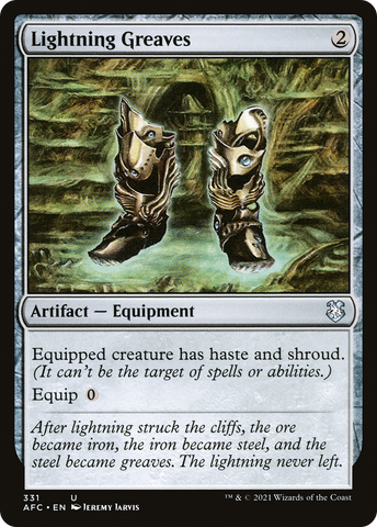 Lightning Greaves (AFC-331) - Adventures in the Forgotten Realms Commander