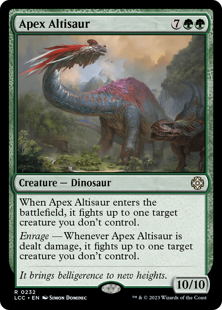 Apex Altisaur (LCC-232)  - The Lost Caverns of Ixalan Commander