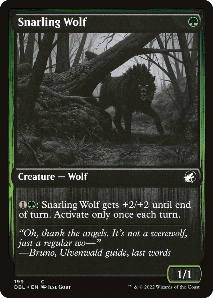 Snarling Wolf (199) (DBL-199)  - Innistrad: Double Feature