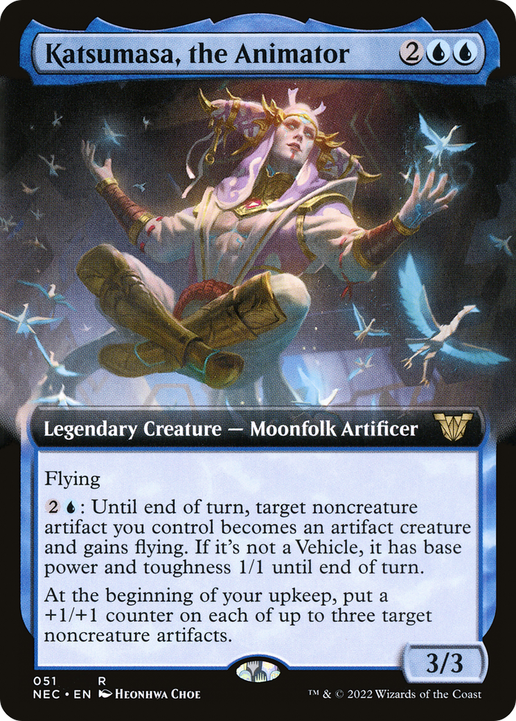 Katsumasa, the Animator (Extended Art) (NEC-051) - Neon Dynasty Commander: (Extended Art)