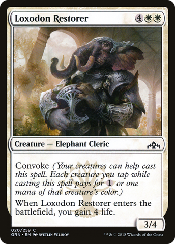 Loxodon Restorer (GRN-020)  Foil - Guilds of Ravnica