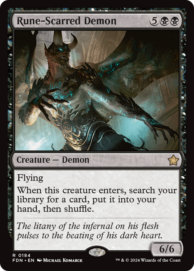 Rune-Scarred Demon (FDN-184)  Foil - Foundations