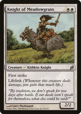 Knight of Meadowgrain (LRW-028)  Foil - Lorwyn