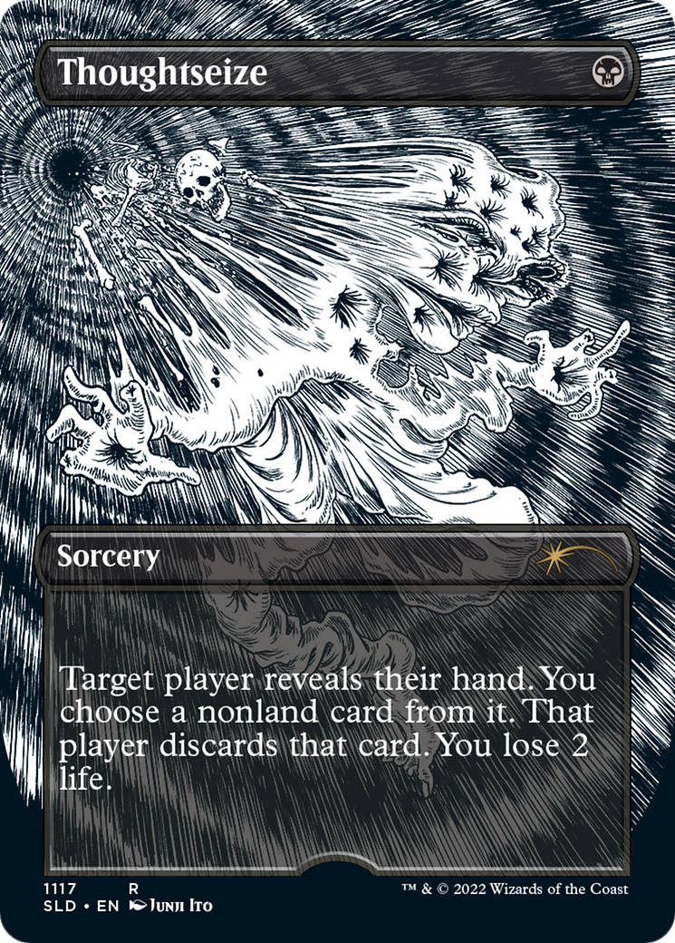 Thoughtseize (Borderless) (SLD-1117)  - Secret Lair Drop