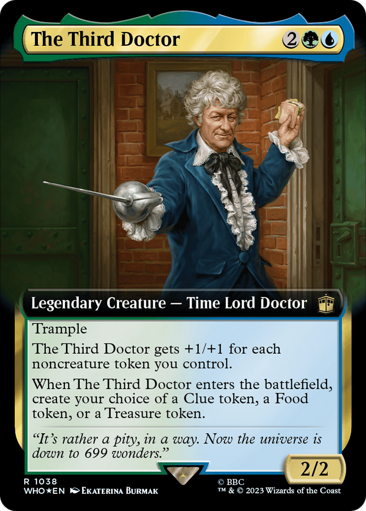 The Third Doctor (Extended Art) (Surge Foil) (WHO-1038) - Doctor Who: (Extended Art) Foil