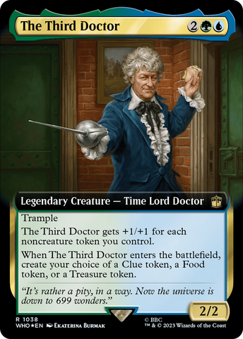 The Third Doctor (Extended Art) (Surge Foil) (WHO-1038) - Doctor Who: (Extended Art) Foil