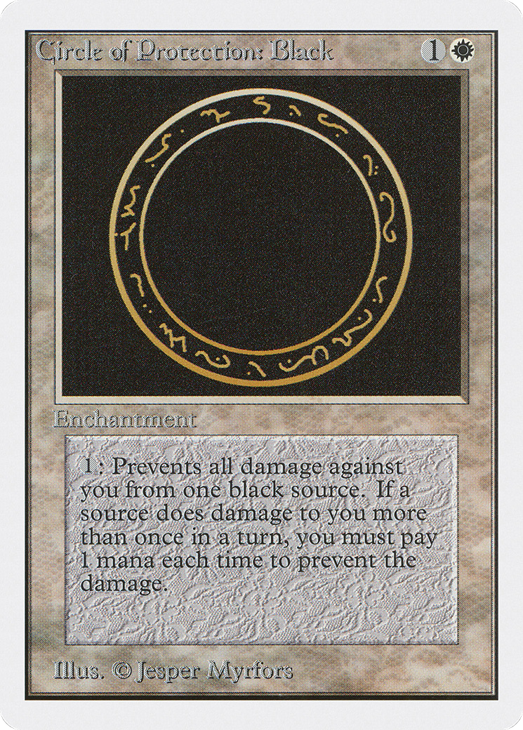 Circle of Protection: Black (2ED-)  - Unlimited Edition