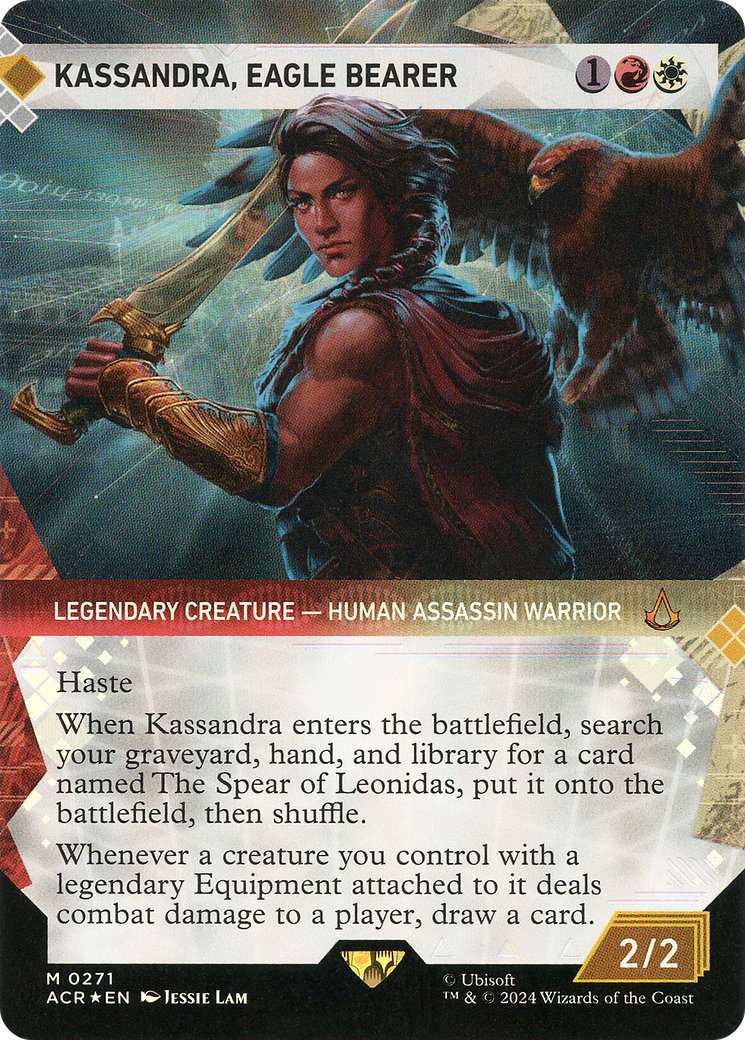 Kassandra, Eagle Bearer (Showcase) (Textured Foil) (ACR-271)  Foil - Assassin's Creed: (Showcase) (Borderless)