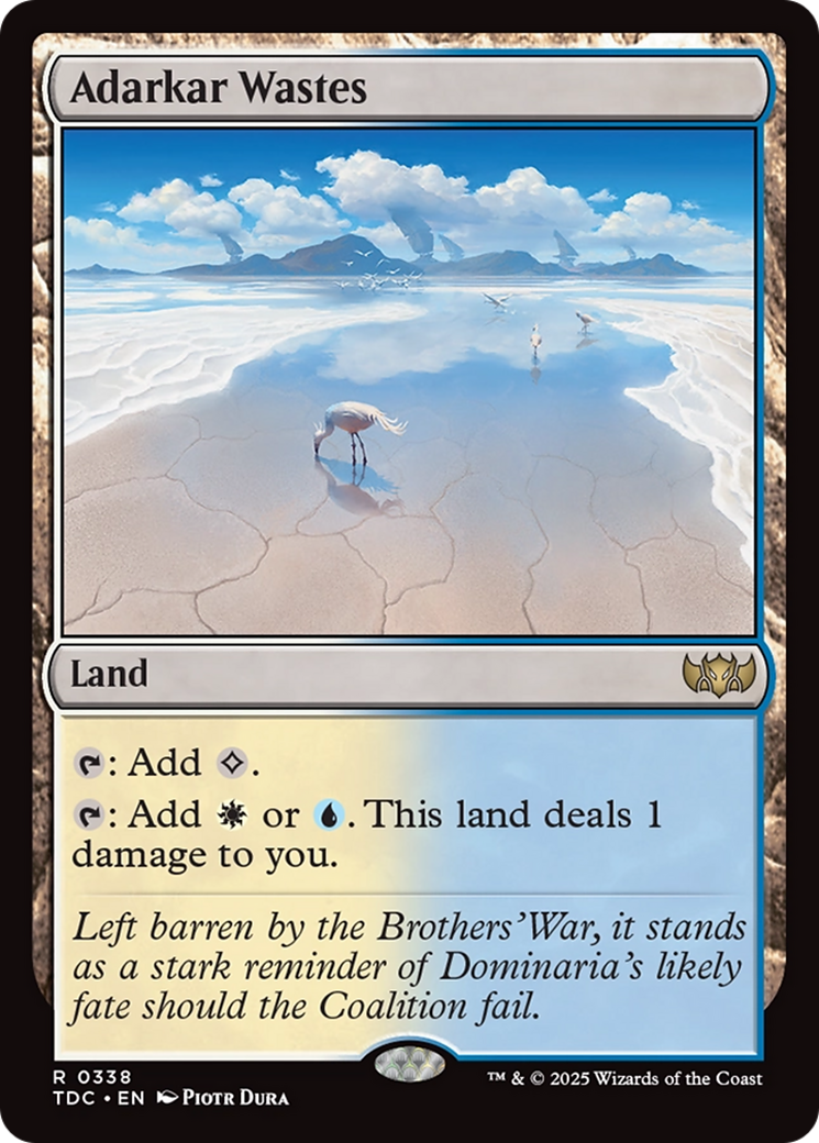 Adarkar Wastes (TDC-338)  - Commander: Tarkir: Dragonstorm