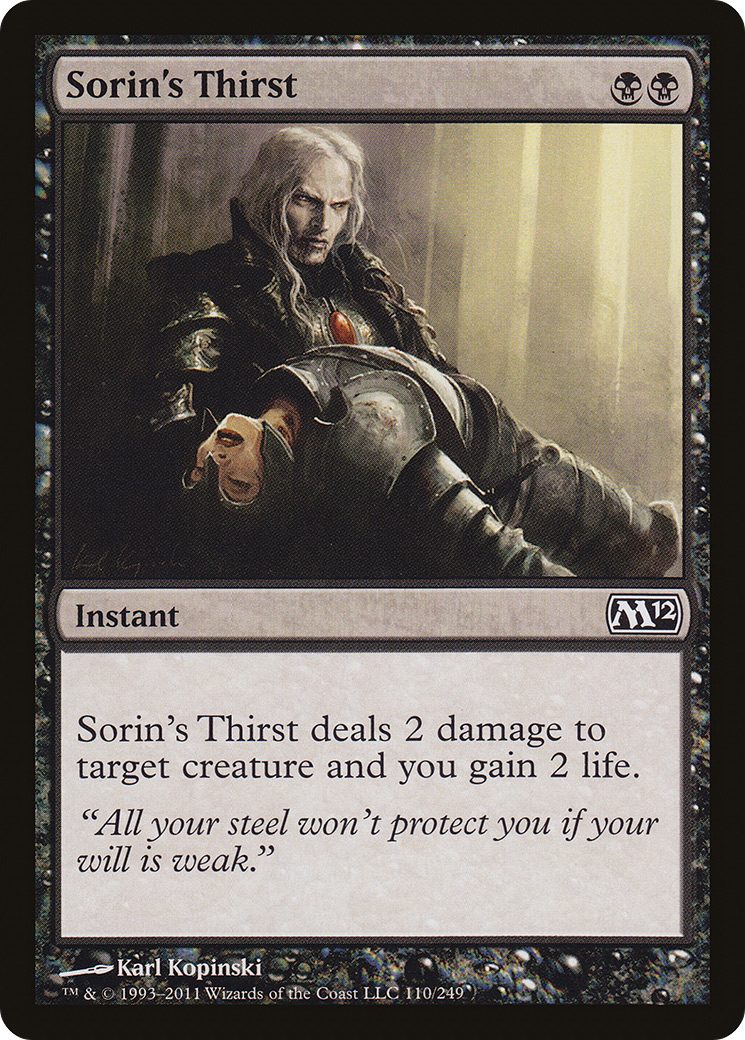 Sorin's Thirst (M12-110)  - Magic 2012