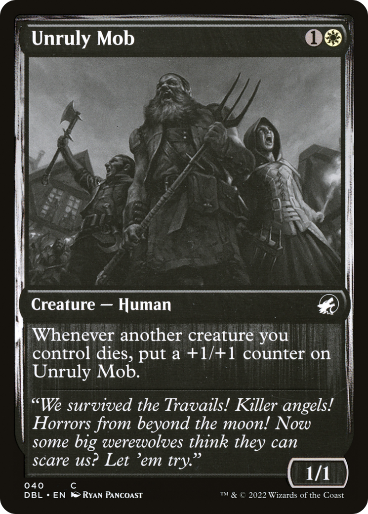 Unruly Mob (DBL-040)  Foil - Innistrad: Double Feature