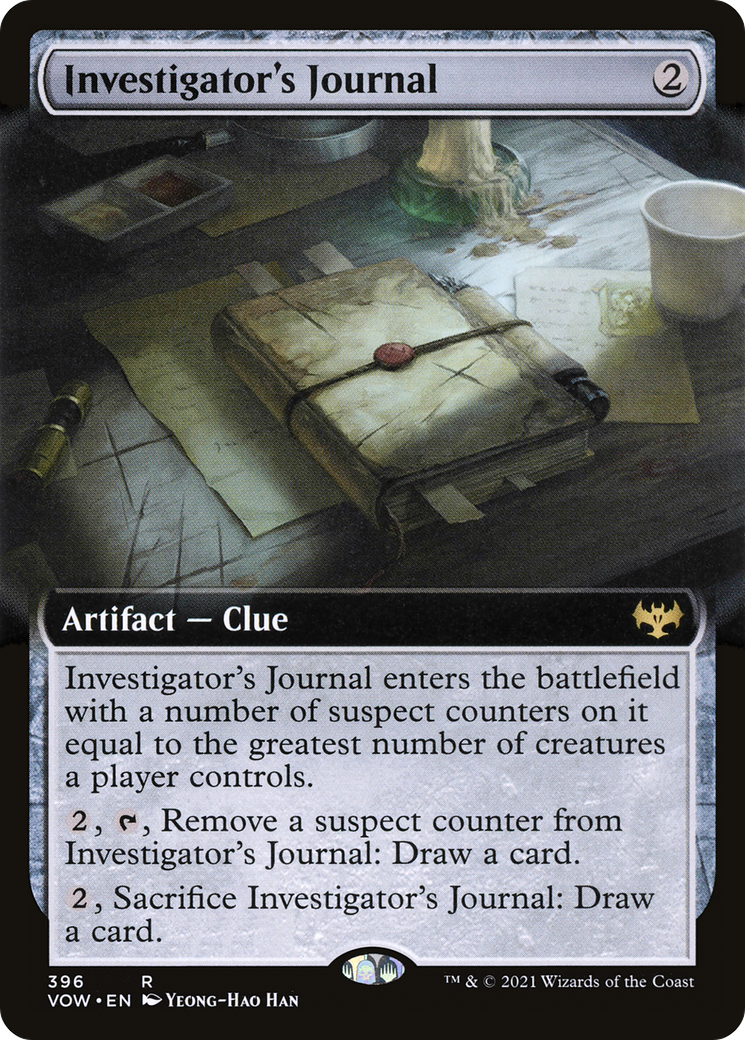 Investigator's Journal (Extended Art) (VOW-396)  - Innistrad: Crimson Vow: (Extended Art)