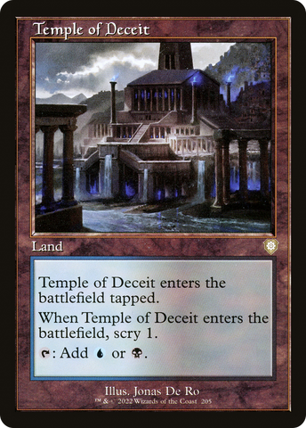 Temple of Deceit (Retro Frame) (BRC-205)  - The Brothers' War Commander