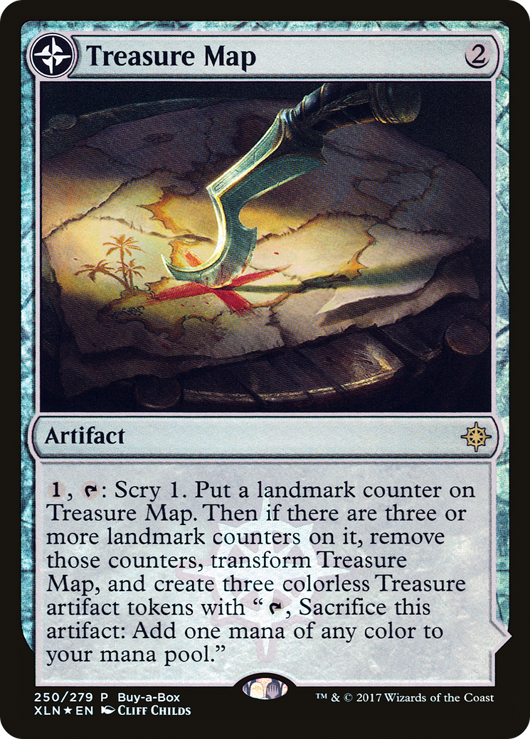 Treasure Map (BABP-250)  Foil - XLN Treasure Chest: (compasslanddfc)