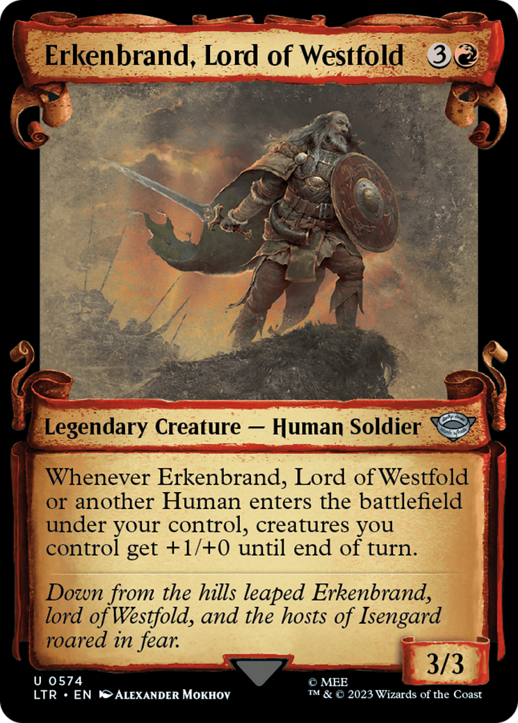 Erkenbrand, Lord of Westfold (Showcase Scrolls) (LTR-574)  - The Lord of the Rings: Tales of Middle-earth: (Showcase)