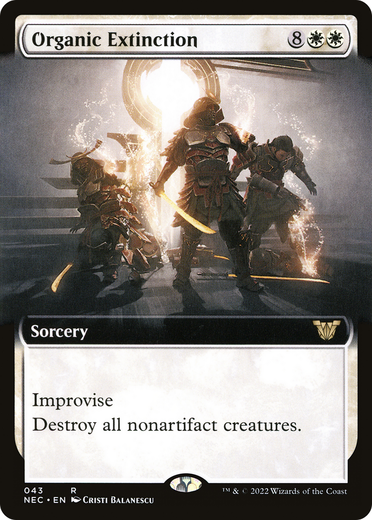 Organic Extinction (Extended Art) (NEC-043)  - Neon Dynasty Commander: (Extended Art)
