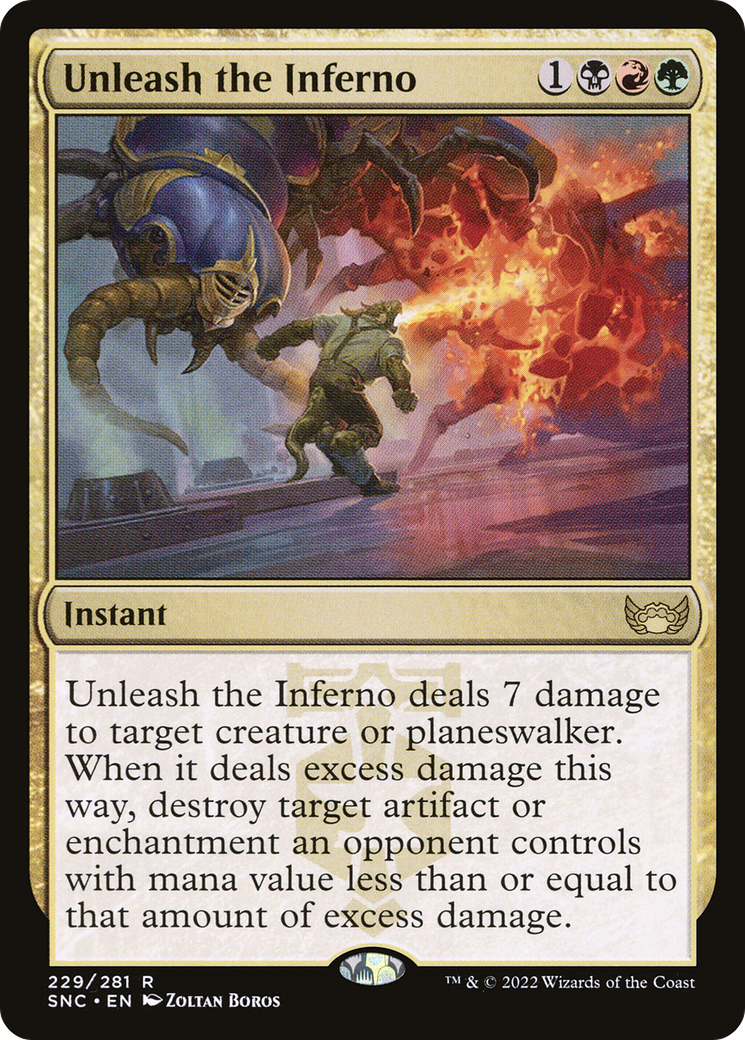 Unleash the Inferno (SNC-229) - Streets of New Capenna Foil