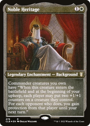 Noble Heritage (CLB-478)  Etched Foil - Commander Legends: Battle for Baldur's Gate