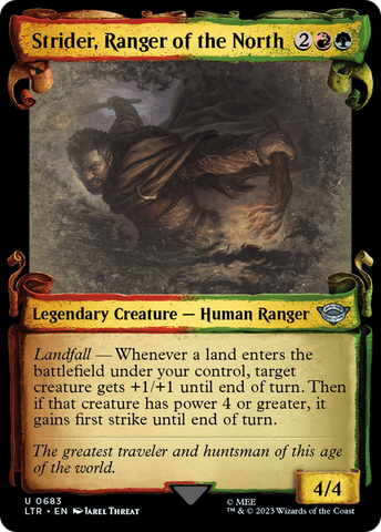 Strider, Ranger of the North (Showcase Scrolls) (LTR-683)  Foil - The Lord of the Rings: Tales of Middle-earth: (Showcase)