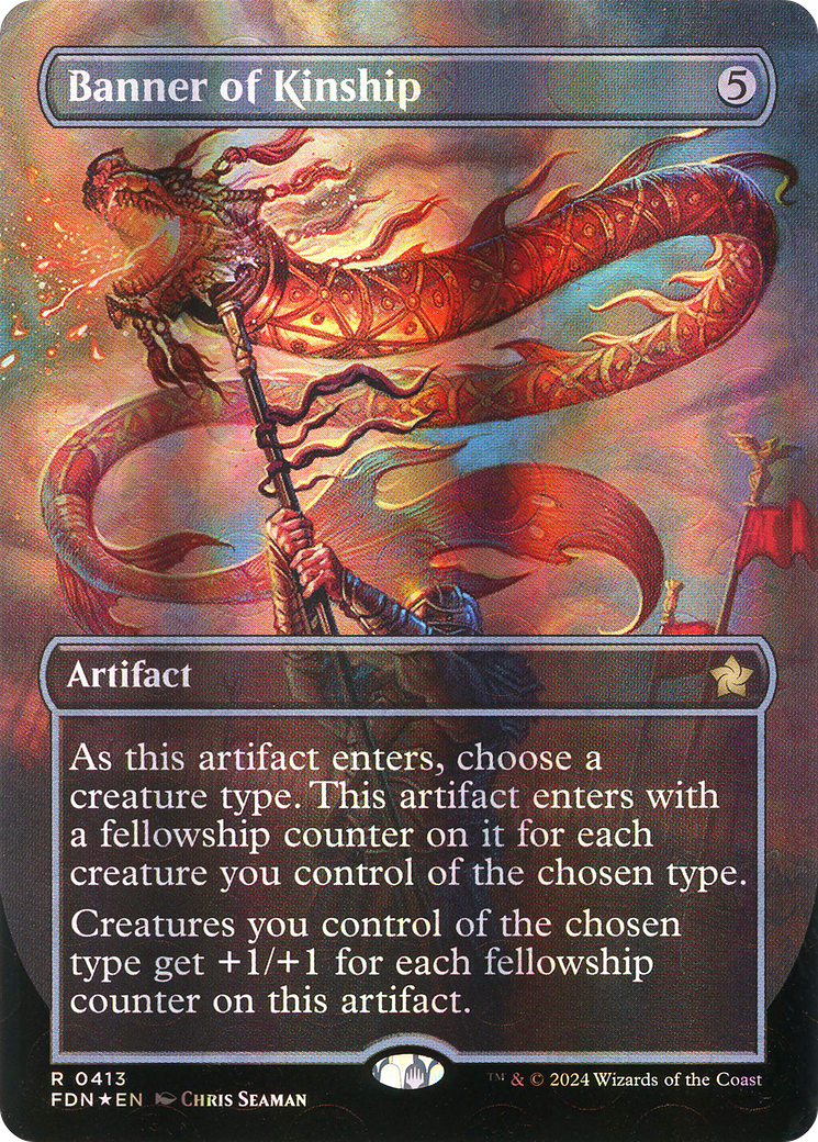 Banner of Kinship (Borderless) (Mana Foil) (FDN-413)  Foil - Foundations