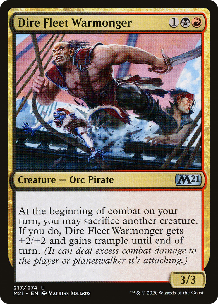 Dire Fleet Warmonger (M21-217)  - Core Set 2021