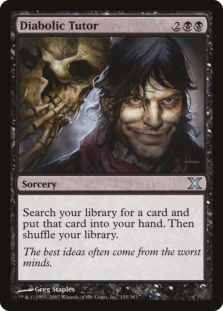 Diabolic Tutor (10E-135)  - Tenth Edition