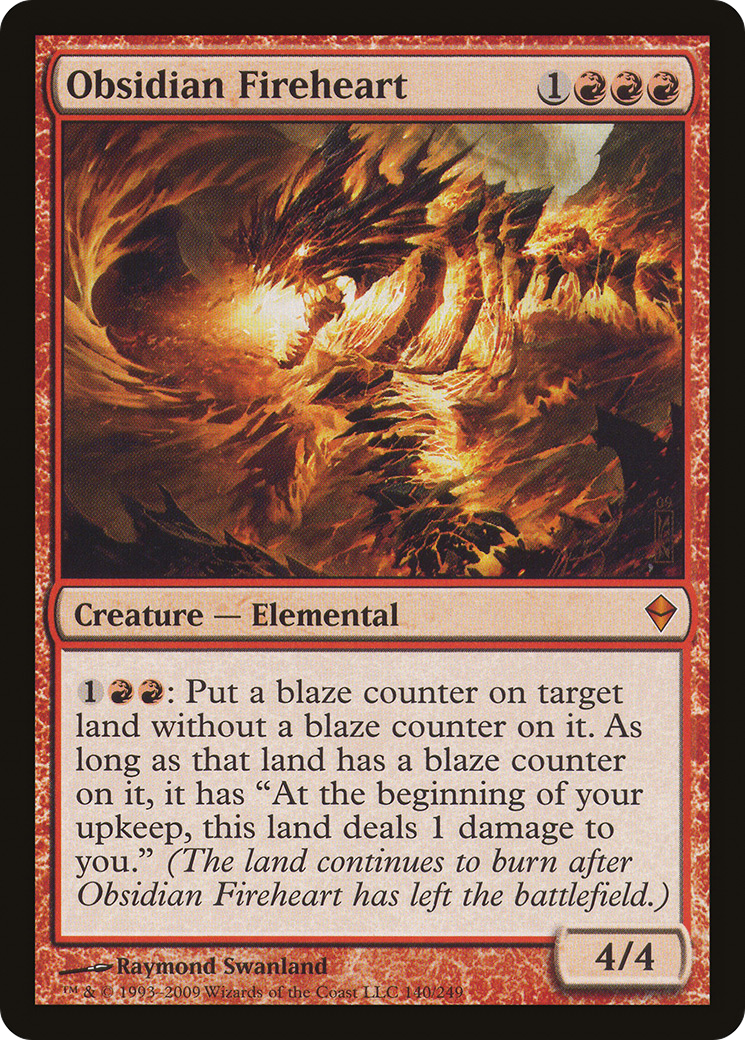 Obsidian Fireheart (ZEN-140)  - Zendikar